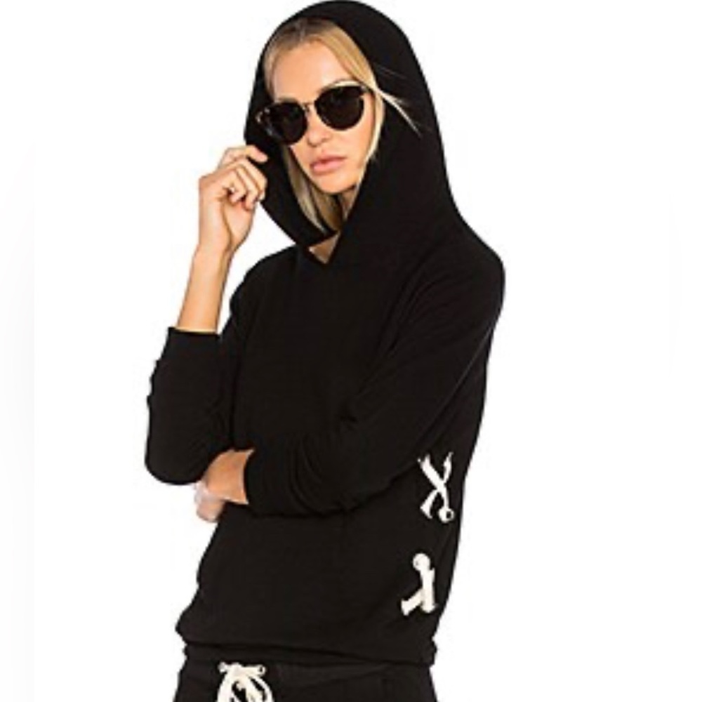 MONROW Side Lace Up Pullover Hoodie